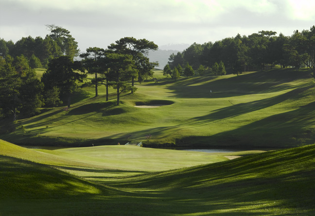 The beautiful par-4 10th hole at historic Dalat Palace Golf Club. 